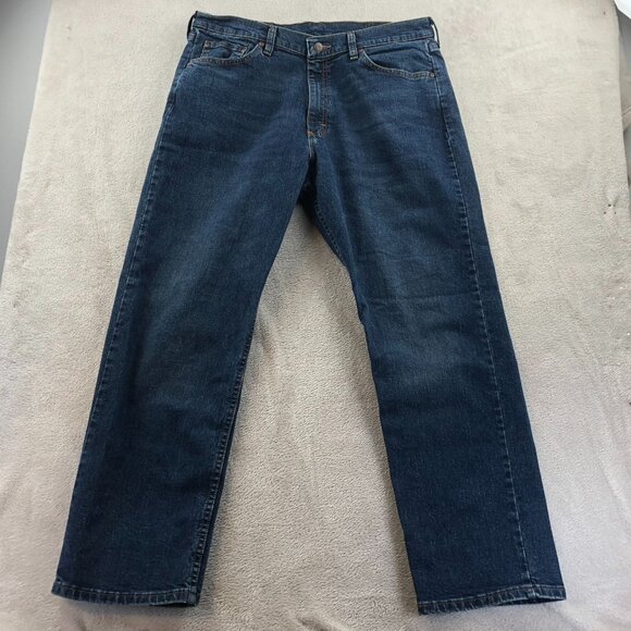 2 Wrangler Mens Jeans 34x29 Measured Relaxed Fit Blue Denim Classic Casual - Picture 15 of 16